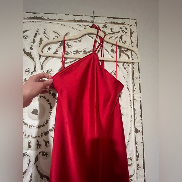 Bloggers Fave Red Satin Zara Dress small - Picture 2 of 5